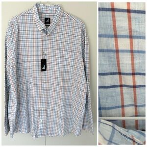 JOHNNIE-O Men’s Riverton Cotton Button Down Shirt in Gulf Blue JMWL3720